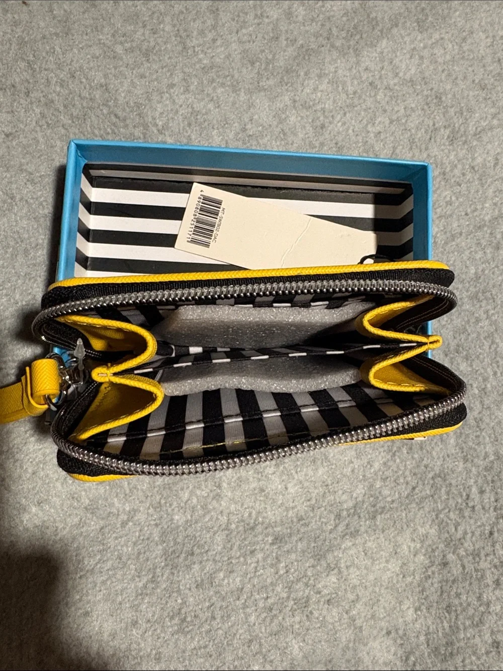 Marc Tétro Yellow Dachshund Zip Wallet Wristlet NIB